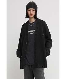 【MASONPRINCE】Oversized one-point logo cotton cardigan MY2028
