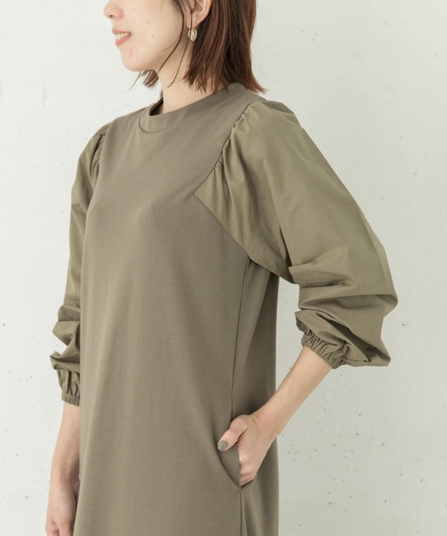 URBAN RESEARCH Sonny Label（アーバンリサーチサニーレーベル）の「ボリュームスリーブカットワンピース（ワンピース・レディース・カーキ/グレー/ブラック・FREE）」の20枚目の写真