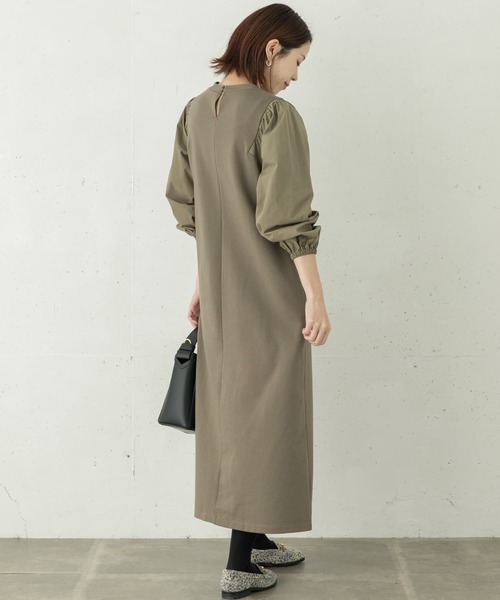 URBAN RESEARCH Sonny Label（アーバンリサーチサニーレーベル）の「ボリュームスリーブカットワンピース（ワンピース・レディース・カーキ/グレー/ブラック・FREE）」の8枚目の写真