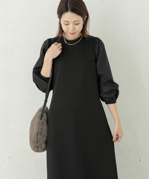 URBAN RESEARCH Sonny Label（アーバンリサーチサニーレーベル）の「ボリュームスリーブカットワンピース（ワンピース・レディース・カーキ/グレー/ブラック・FREE）」の12枚目の写真
