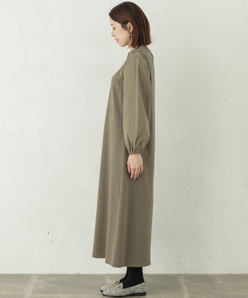 URBAN RESEARCH Sonny Label（アーバンリサーチサニーレーベル）の「ボリュームスリーブカットワンピース（ワンピース・レディース・カーキ/グレー/ブラック・FREE）」の5枚目の写真