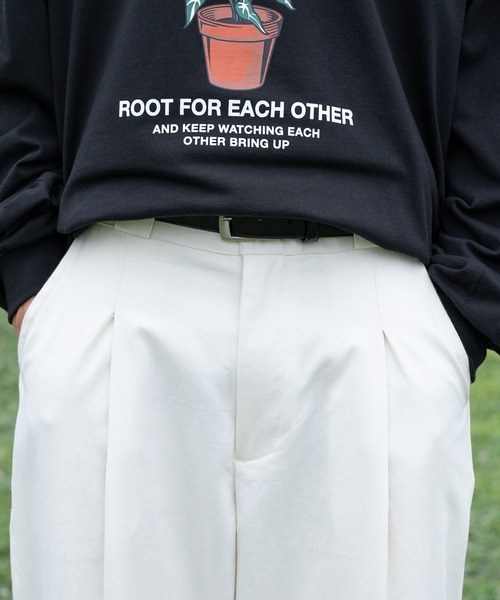 kutir（クティール）の「ワイドタックチノパンツ（チノパンツ・メンズ・ホワイト/ライトブルー/イエロー/ダークグリーン・SMALL/MEDIUM/LARGE）」の15枚目の写真