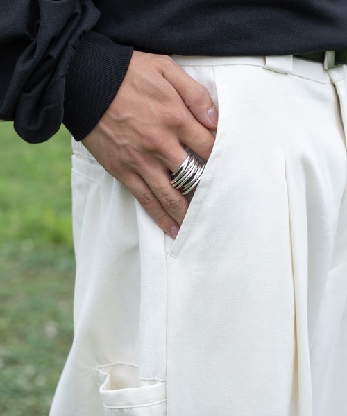 kutir（クティール）の「ワイドタックチノパンツ（チノパンツ・メンズ・ホワイト/ライトブルー/イエロー/ダークグリーン・SMALL/MEDIUM/LARGE）」の16枚目の写真