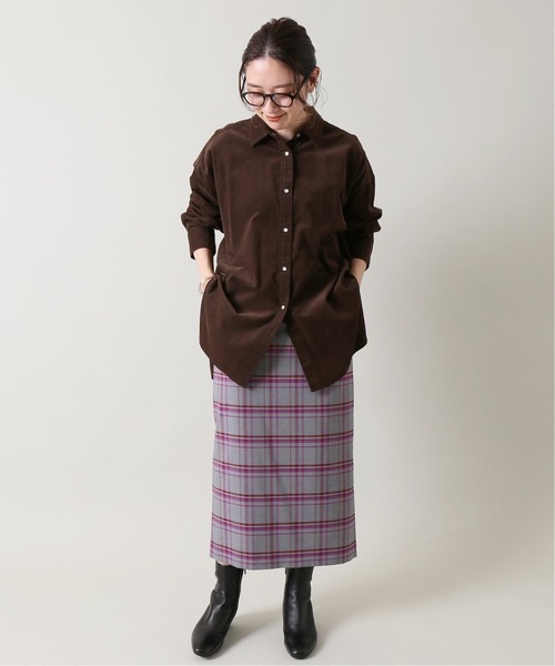 IENA（イエナ）の「ミジンコールシャツ◆（シャツ/ブラウス・レディース・ホワイト/ネイビー/ブラウン・38/36）」の5枚目の写真