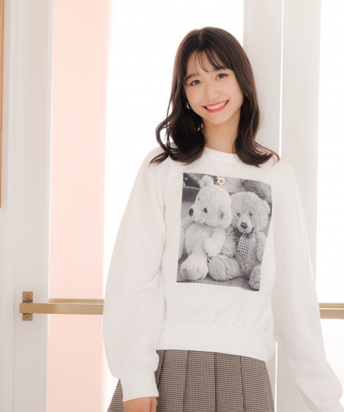 repipi armario(レピピ アルマリオ)の「BEARプリントスウェット(Tシャツ/カットソー・キッズ・ベージュ/ホワイト/ブラック・SMALL/MEDIUM/LARGE)」の8枚目の写真