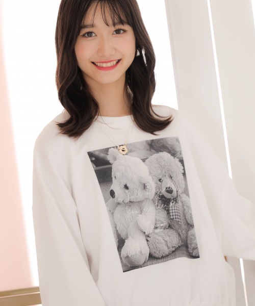 repipi armario(レピピ アルマリオ)の「BEARプリントスウェット(Tシャツ/カットソー・キッズ・ベージュ/ホワイト/ブラック・SMALL/MEDIUM/LARGE)」の9枚目の写真