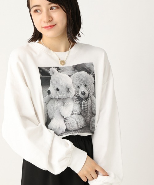 repipi armario(レピピ アルマリオ)の「BEARプリントスウェット(Tシャツ/カットソー・キッズ・ベージュ/ホワイト/ブラック・SMALL/MEDIUM/LARGE)」の13枚目の写真