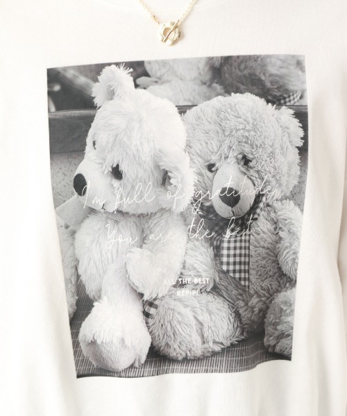 repipi armario(レピピ アルマリオ)の「BEARプリントスウェット(Tシャツ/カットソー・キッズ・ベージュ/ホワイト/ブラック・SMALL/MEDIUM/LARGE)」の17枚目の写真