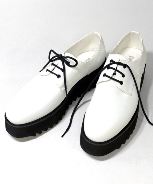 LOVEHUNTER（ラブハンター）の「Love Hunter / 3ホール厚底シャークソールオックスフォードシューズ(1712)（ドレスシューズ・メンズ・ホワイト/ブラック・42/40/44/43/41）」の9枚目の写真