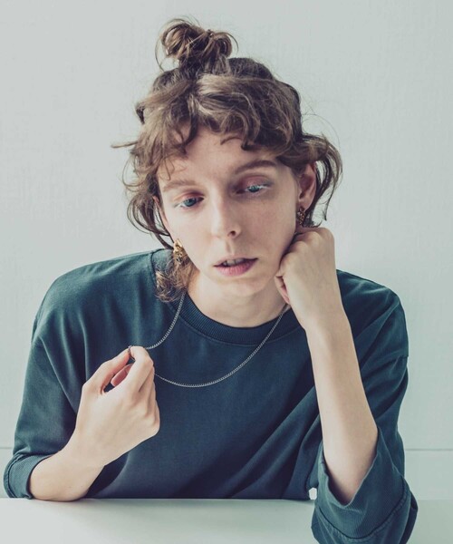 and cloud（アンドクラウド）の「Curb Chain Necklace M（ネックレス・レディース・ブラック/シルバー/イエローゴールド・FREE）」の5枚目の写真