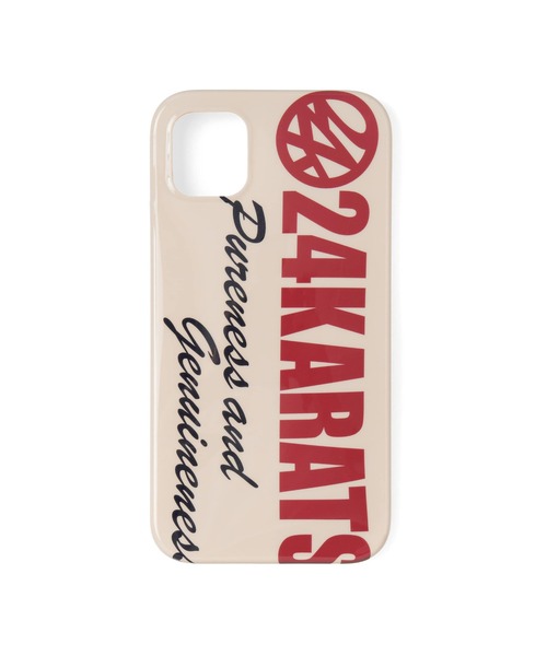 24karats（トゥウェンティーフォーカラッツ）の「Bold Logo iPhone Case 11（スマホケース/カバー・メンズ・ベージュ/ブラック/レッド・FREE）」の2枚目の写真