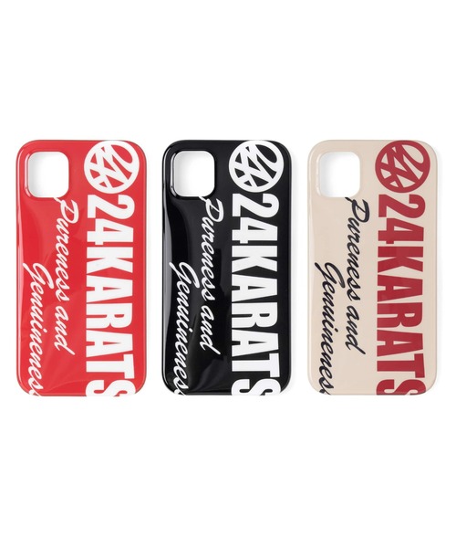 24karats（トゥウェンティーフォーカラッツ）の「Bold Logo iPhone Case 11（スマホケース/カバー・メンズ・ベージュ/ブラック/レッド・FREE）」の4枚目の写真