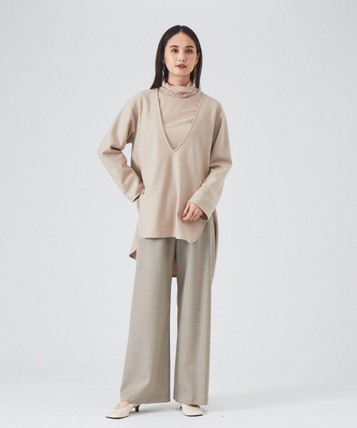 qualite（カリテ）の「ウールツイルセミフレアパンツ◇セットアップ対応（その他パンツ・レディース・ブラック/ブラウン系その他・38/36）」の11枚目の写真