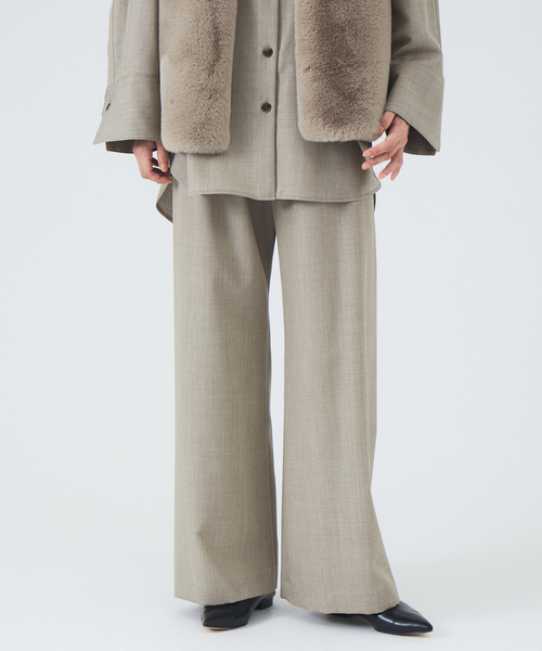 qualite（カリテ）の「ウールツイルセミフレアパンツ◇セットアップ対応（その他パンツ・レディース・ブラック/ブラウン系その他・38/36）」の10枚目の写真