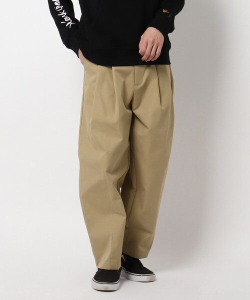 BASECONTROL（ベースコントロール）の「◆高密度 コットンポリエステル バルーンパンツ（その他パンツ・メンズ・ブラック/ベージュ/ネイビー/グリーン/アイボリー・03/02）」の4枚目の写真
