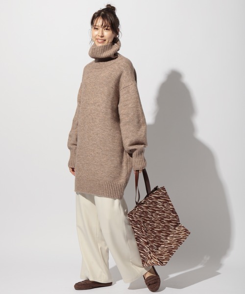 BAYFLOW(ベイフロー)の「ウールライクワイドパンツ(その他パンツ・レディース・ブラック/ブラウン/オフホワイト/ブルー・SMALL/MEDIUM)」の5枚目の写真