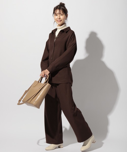 BAYFLOW(ベイフロー)の「ウールライクワイドパンツ(その他パンツ・レディース・ブラック/ブラウン/オフホワイト/ブルー・SMALL/MEDIUM)」の21枚目の写真