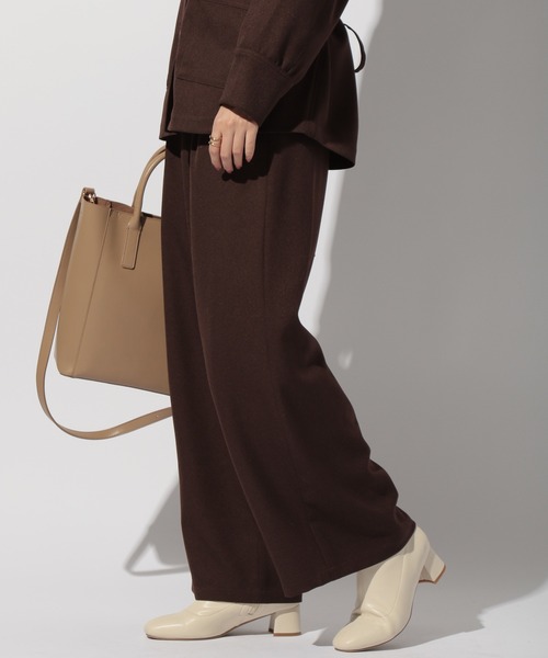 BAYFLOW(ベイフロー)の「ウールライクワイドパンツ(その他パンツ・レディース・ブラック/ブラウン/オフホワイト/ブルー・SMALL/MEDIUM)」の8枚目の写真