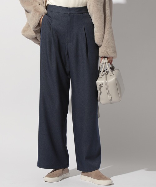 BAYFLOW(ベイフロー)の「ウールライクワイドパンツ(その他パンツ・レディース・ブラック/ブラウン/オフホワイト/ブルー・SMALL/MEDIUM)」の6枚目の写真