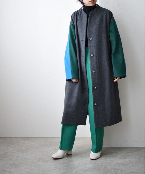 Eimee Law（エイミーロウ）の「バックキルトシャギーコート（その他アウター・レディース・チャコールグレー/ライトグレー/ベージュ・38）」の14枚目の写真