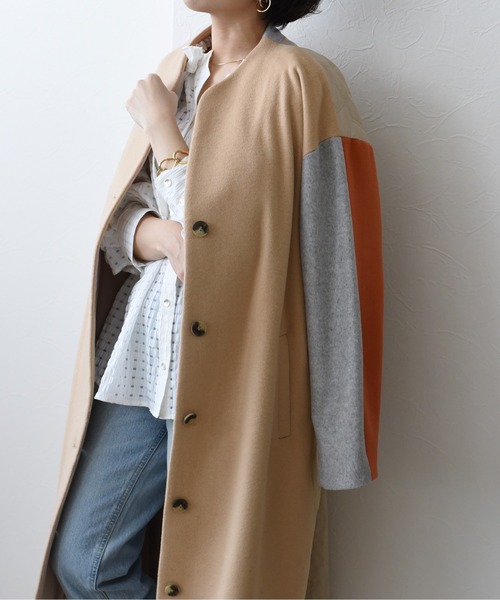 Eimee Law（エイミーロウ）の「バックキルトシャギーコート（その他アウター・レディース・チャコールグレー/ライトグレー/ベージュ・38）」の10枚目の写真