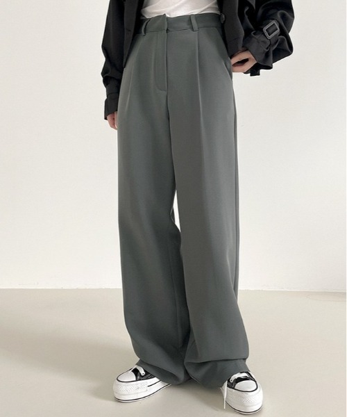 BEIDELLI（ベイデリー）の「[BELLIDE MADE] ワイドタックスラックス（スラックス・レディース・ブラック/ブラウン/ブルーグリーン・SMALL/MEDIUM）」の12枚目の写真