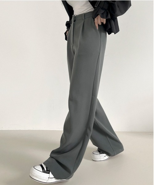 BEIDELLI（ベイデリー）の「[BELLIDE MADE] ワイドタックスラックス（スラックス・レディース・ブラック/ブラウン/ブルーグリーン・SMALL/MEDIUM）」の20枚目の写真