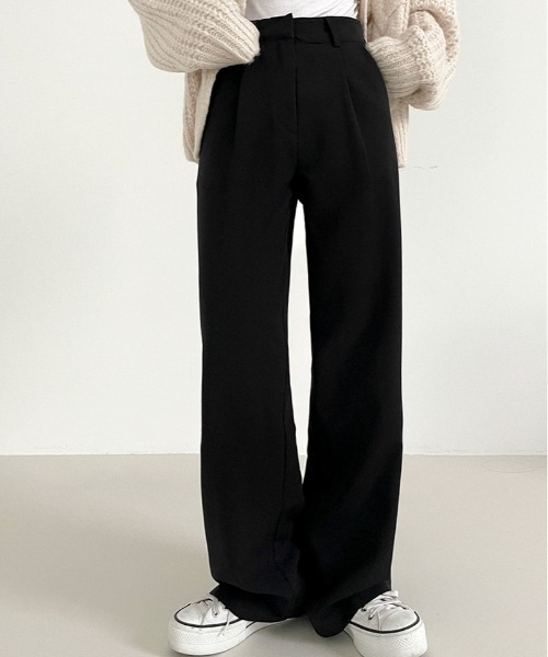 BEIDELLI（ベイデリー）の「[BELLIDE MADE] ワイドタックスラックス（スラックス・レディース・ブラック/ブラウン/ブルーグリーン・SMALL/MEDIUM）」の7枚目の写真