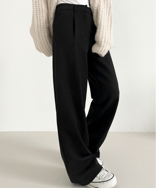 BEIDELLI（ベイデリー）の「[BELLIDE MADE] ワイドタックスラックス（スラックス・レディース・ブラック/ブラウン/ブルーグリーン・SMALL/MEDIUM）」の10枚目の写真