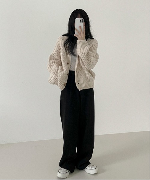 BEIDELLI（ベイデリー）の「[BELLIDE MADE] ワイドタックスラックス（スラックス・レディース・ブラック/ブラウン/ブルーグリーン・SMALL/MEDIUM）」の5枚目の写真