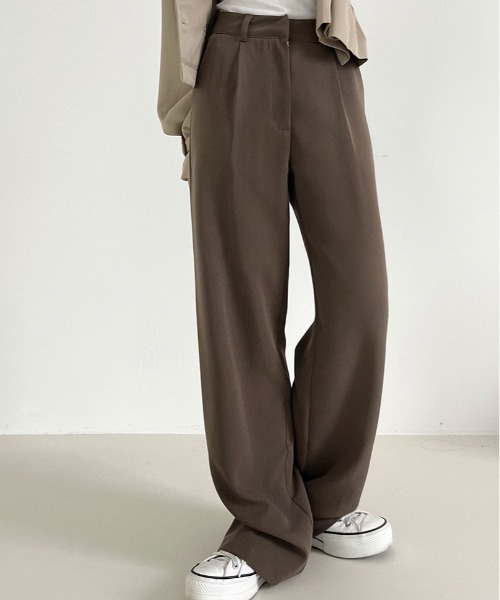 BEIDELLI（ベイデリー）の「[BELLIDE MADE] ワイドタックスラックス（スラックス・レディース・ブラック/ブラウン/ブルーグリーン・SMALL/MEDIUM）」の8枚目の写真