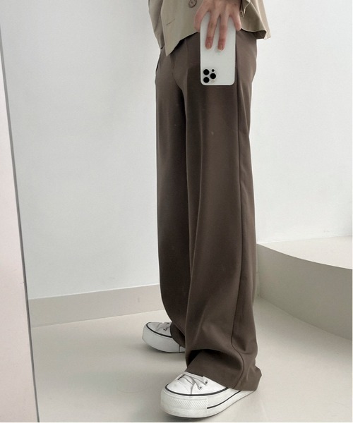 BEIDELLI（ベイデリー）の「[BELLIDE MADE] ワイドタックスラックス（スラックス・レディース・ブラック/ブラウン/ブルーグリーン・SMALL/MEDIUM）」の17枚目の写真