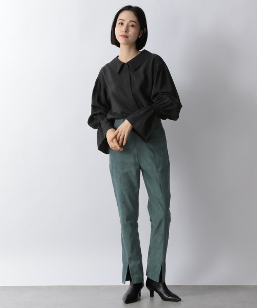 LOWRYS FARM(ローリーズファーム)の「ギャザースリーブブラウスLS 238375(シャツ/ブラウス・レディース・ブラック/ブラウン/オフホワイト・FREE)」の8枚目の写真