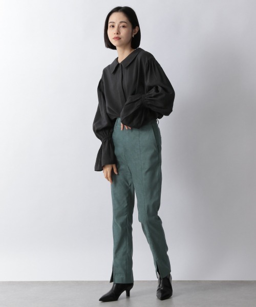 LOWRYS FARM(ローリーズファーム)の「ギャザースリーブブラウスLS 238375(シャツ/ブラウス・レディース・ブラック/ブラウン/オフホワイト・FREE)」の9枚目の写真