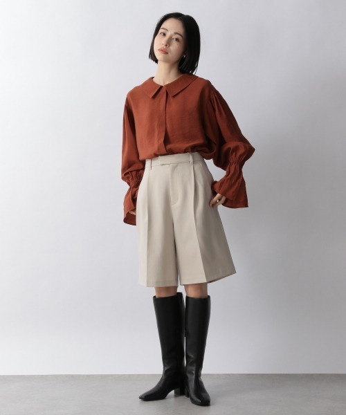 LOWRYS FARM(ローリーズファーム)の「ギャザースリーブブラウスLS 238375(シャツ/ブラウス・レディース・ブラック/ブラウン/オフホワイト・FREE)」の11枚目の写真