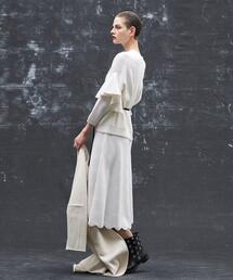 Drawer（ドゥロワー）の「＜Drawer（ドゥロワー）＞ 7G畔編みクルー