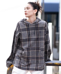 X-girl | SHAGGY PLAID HOODIE(パーカー)