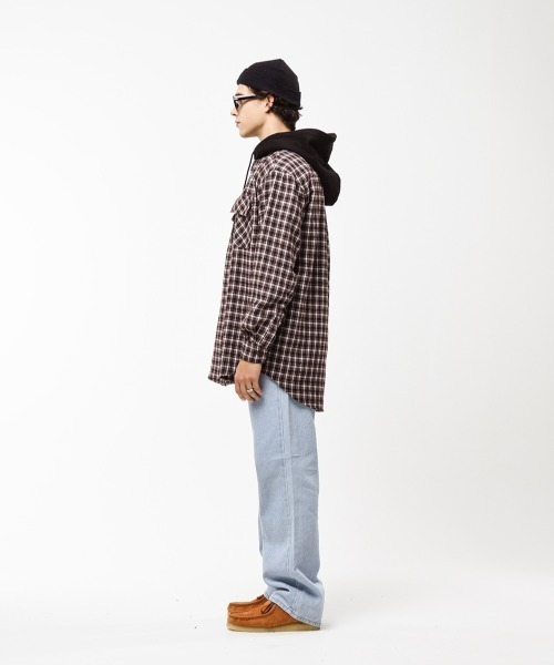 SHETHISCOMMA（シディスコンマ）の「【SHETHISCOMMA/シディスコンマ】STC HOOD SHIRTS（シャツ/ブラウス・メンズ・ブラック・FREE）」の10枚目の写真