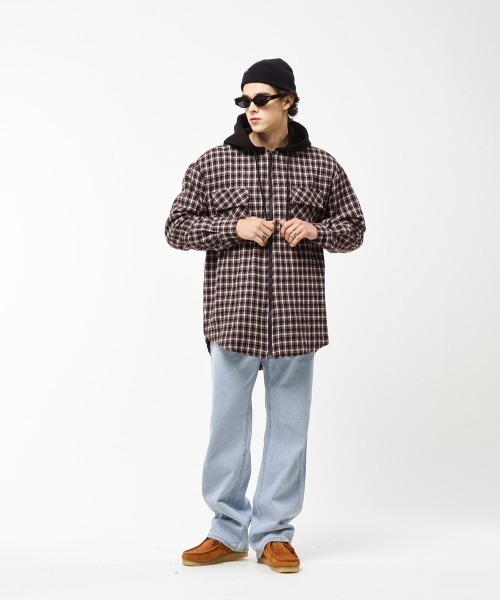SHETHISCOMMA（シディスコンマ）の「【SHETHISCOMMA/シディスコンマ】STC HOOD SHIRTS（シャツ/ブラウス・メンズ・ブラック・FREE）」の4枚目の写真