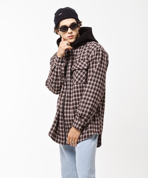 SHETHISCOMMA（シディスコンマ）の「【SHETHISCOMMA/シディスコンマ】STC HOOD SHIRTS（シャツ/ブラウス・メンズ・ブラック・FREE）」の8枚目の写真