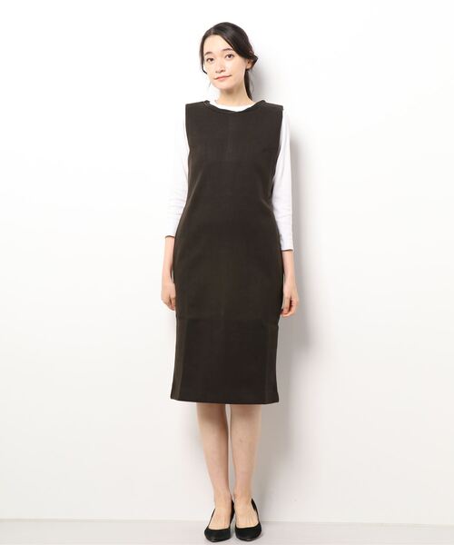 KOBE LETTUCE(コウベレタス)の「パイピングジャンスカワンピース(ジャンパースカート・レディース・ブラウン系その他/ブラック系/ブラック系その他/ピンク系・FREE)」の1枚目の写真