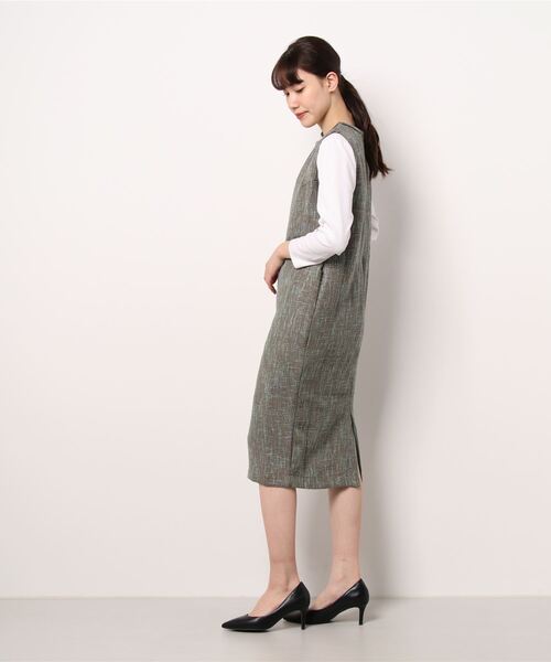 KOBE LETTUCE(コウベレタス)の「パイピングジャンスカワンピース(ジャンパースカート・レディース・ブラウン系その他/ブラック系/ブラック系その他/ピンク系・FREE)」の11枚目の写真