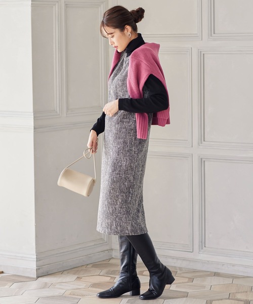 KOBE LETTUCE(コウベレタス)の「パイピングジャンスカワンピース(ジャンパースカート・レディース・ブラウン系その他/ブラック系/ブラック系その他/ピンク系・FREE)」の10枚目の写真