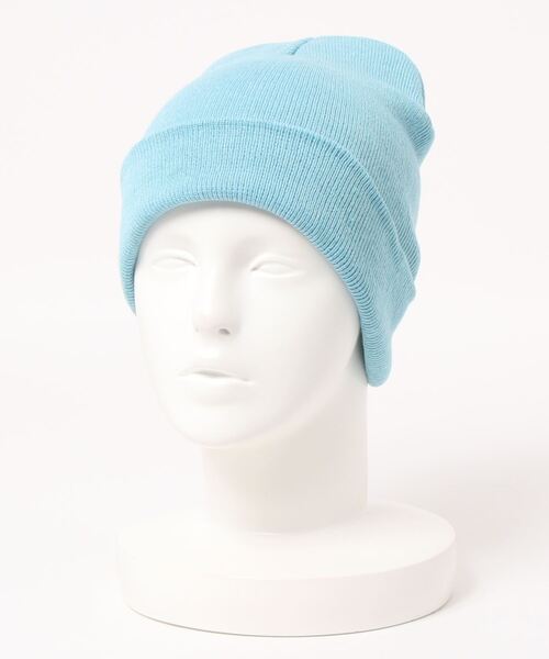 Anuenue（アヌエヌエ）の「カラフルニット帽（ニットキャップ/ビーニー・レディース・ライトブルー/ブラック/オレンジ/ブルー/モスグリーン/レッド/ダークブルー/ベビーピンク・FREE）」の4枚目の写真