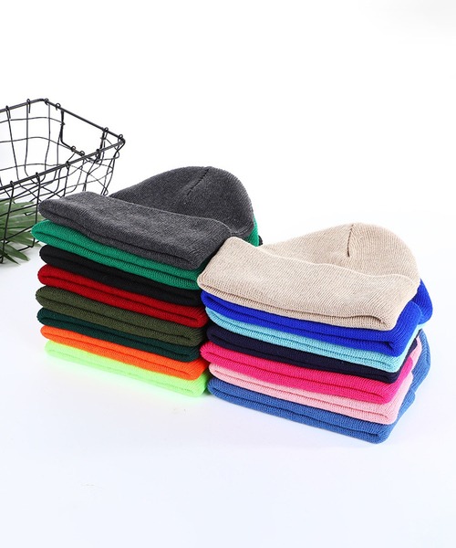 Anuenue（アヌエヌエ）の「カラフルニット帽（ニットキャップ/ビーニー・レディース・ライトブルー/ブラック/オレンジ/ブルー/モスグリーン/レッド/ダークブルー/ベビーピンク・FREE）」の19枚目の写真