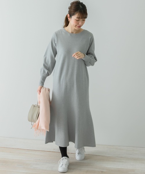 URBAN RESEARCH Sonny Label（アーバンリサーチサニーレーベル）の「マーメードフレアニットワンピース（ワンピース・レディース・ブラック/グレー/ベージュ系その他・FREE）」の21枚目の写真