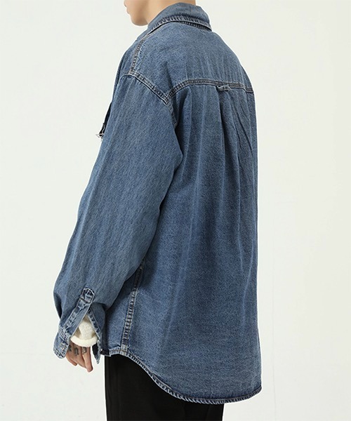 WESTBOY(ウエストボーイ)の「【WB ORIGINALS】Belted Denim Shirt WO21W4TP18(シャツ/ブラウス・メンズ・ブルー・M/L/XL)」の3枚目の写真