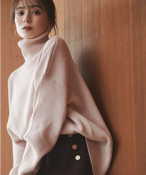 anuans(アニュアンス)の「タートルネックプルオーバー(ニット/セーター・レディース・アイボリー/ベージュ/ピンク/キャメル/ブラック・FREE)」の10枚目の写真