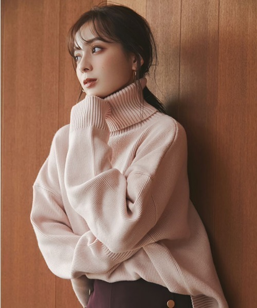 anuans(アニュアンス)の「タートルネックプルオーバー(ニット/セーター・レディース・アイボリー/ベージュ/ピンク/キャメル/ブラック・FREE)」の18枚目の写真