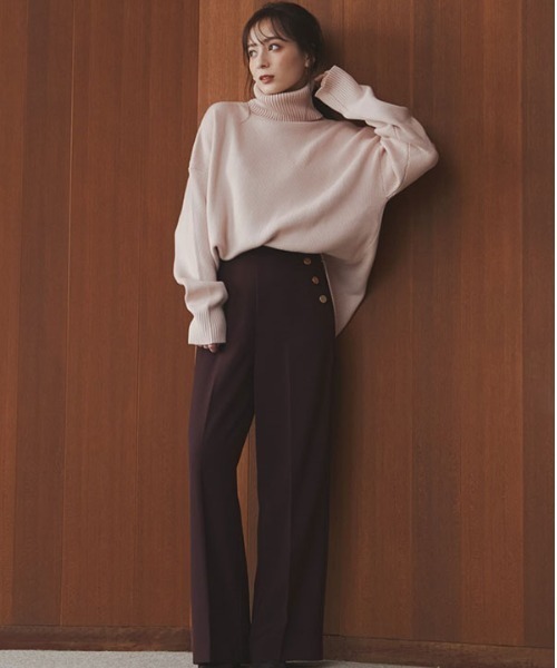 anuans(アニュアンス)の「タートルネックプルオーバー(ニット/セーター・レディース・アイボリー/ベージュ/ピンク/キャメル/ブラック・FREE)」の16枚目の写真